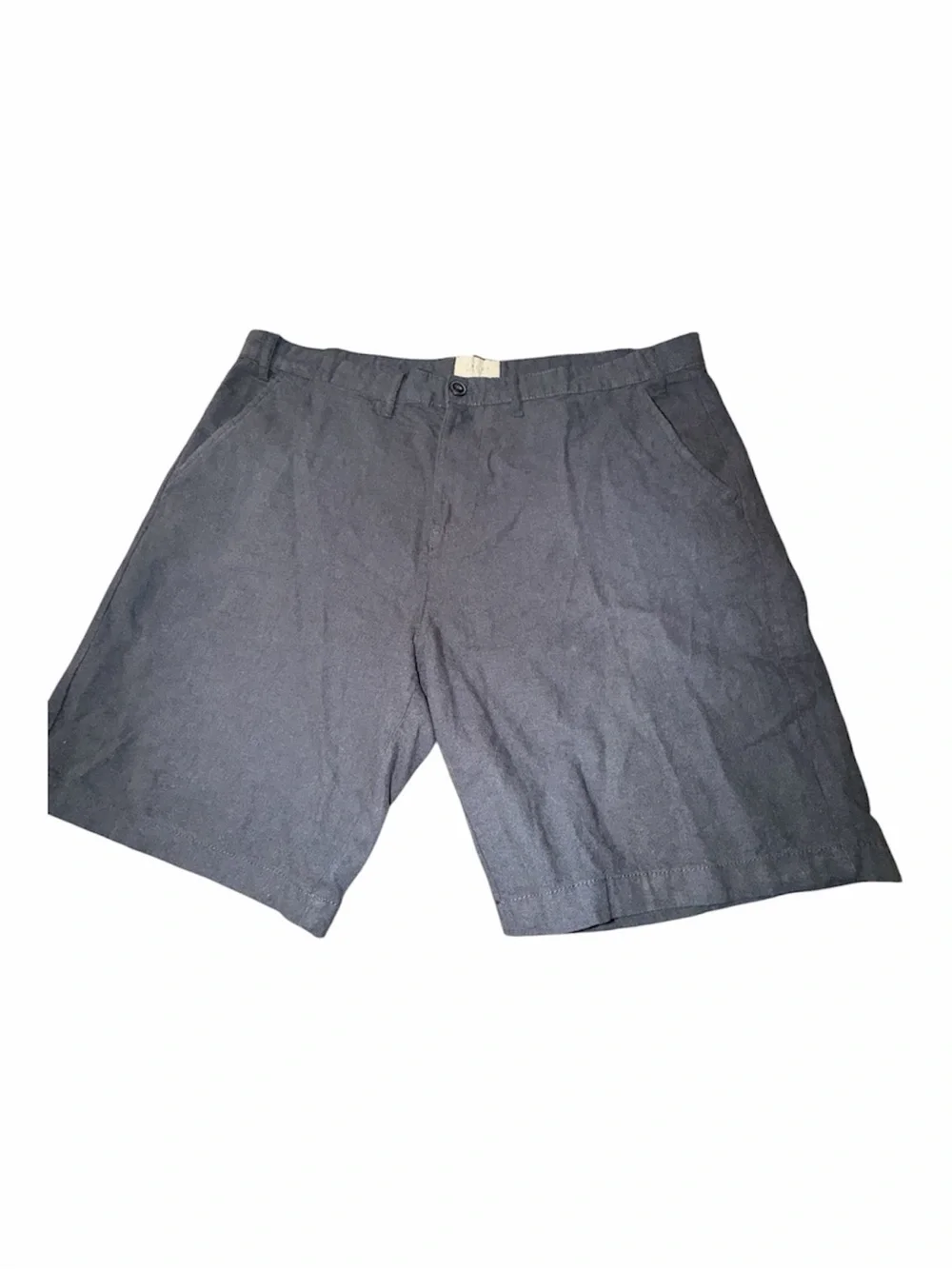 JACHS New York Men’s Size 38 Linen-Blend Shorts Navy Flat Front